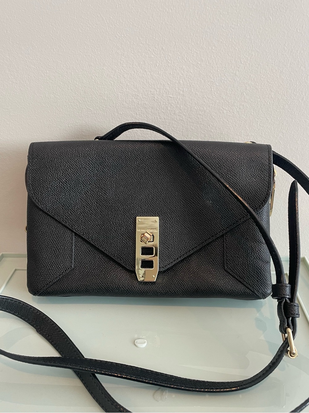 Henri Bendel Crossbody with Gold-Tone Twist Lock